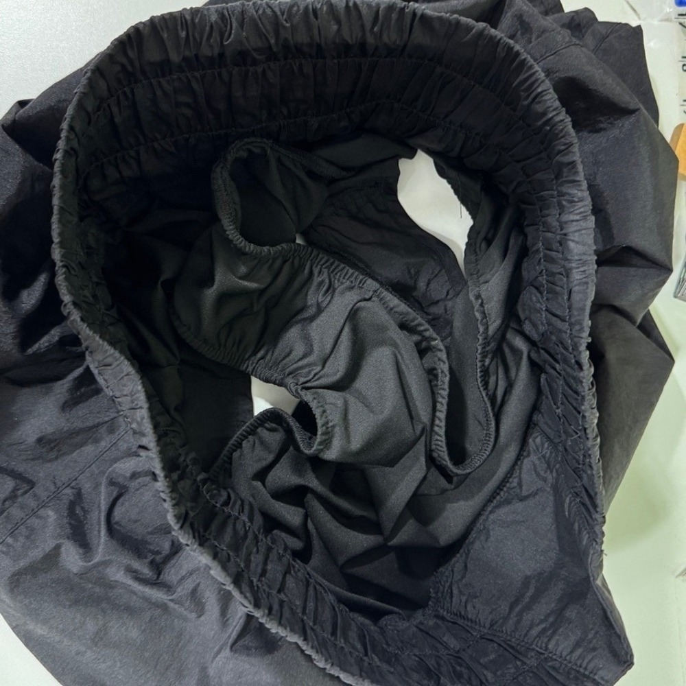 High Waisted Running Shorts Medium Nylon Athletic Gym Black Athleisure Automet - Picture 8 of 11